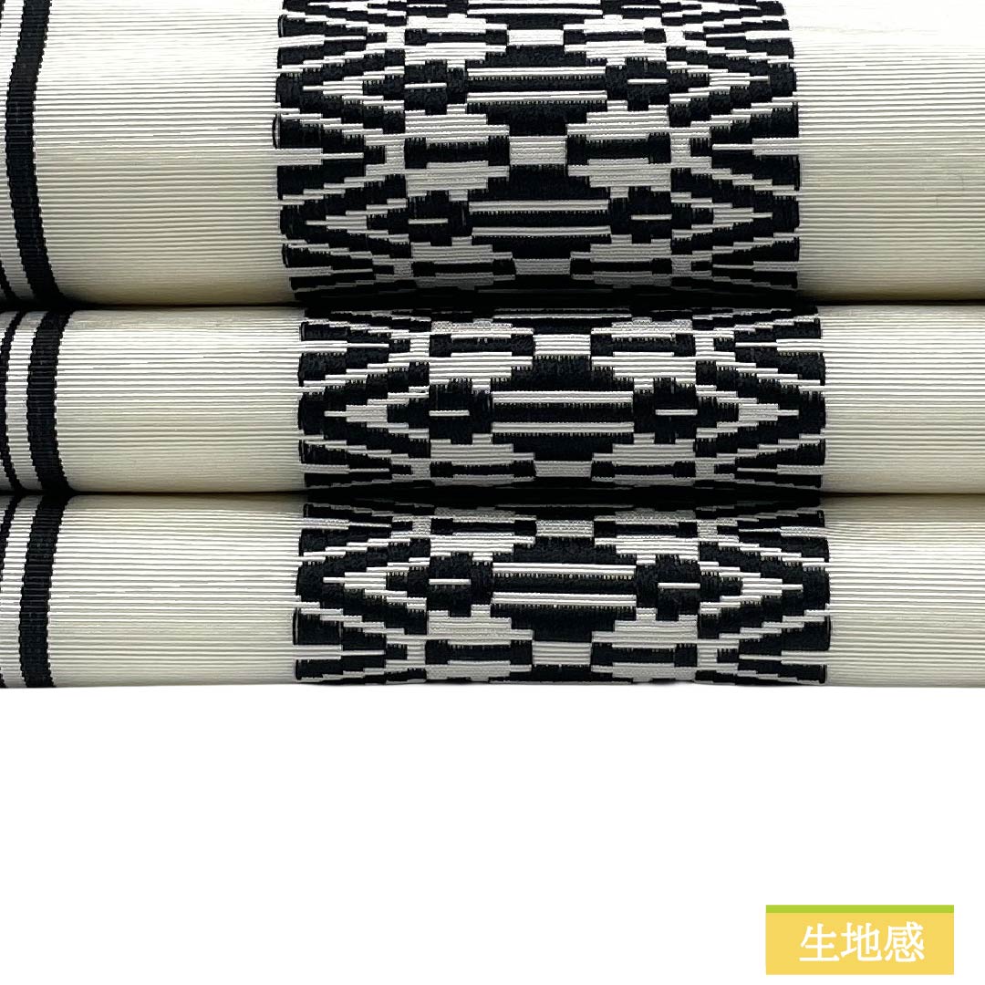 Nagoya Obi - Silk - Rank S - Matsuba-style - White - Hakata-ori - Kenjo Pattern - Monotone - Obi length 379cm - Zen-tsu - Casual - White-based - 1124011812311