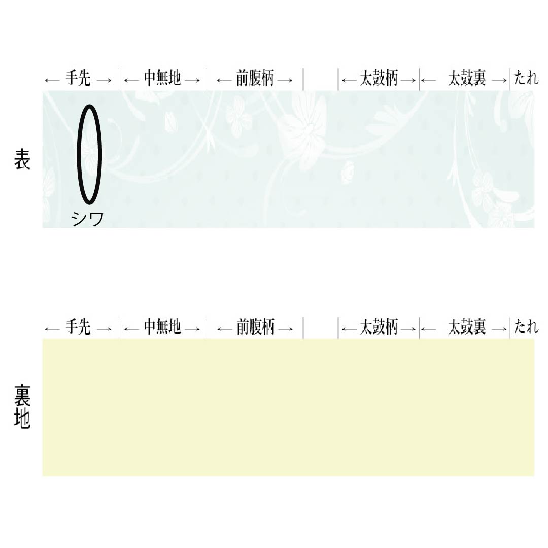 名古屋帯 正絹 Aランク 名古屋仕立て 朱殷色(しゅあんいろ) 型染 花柄 グラデーション 帯丈371cm 全通 カジュアル ベージュ系 1124012093325