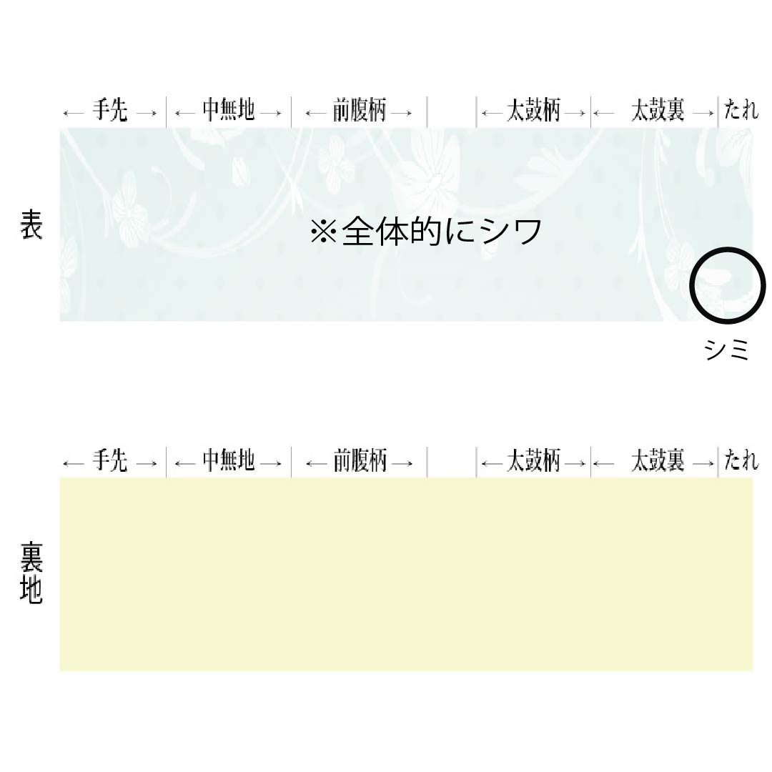 名古屋帯 正絹 Bランク 乳白色(にゅうはくしょく) 染め帯 塩瀬 洋花柄 帯丈357cm ポイント柄 セミフォーマル 白系 1124011533311 名古屋仕立て