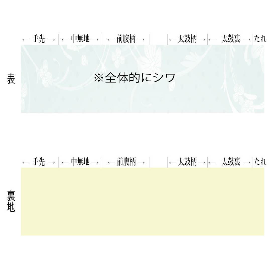 名古屋帯 正絹 Aランク 名古屋仕立て 染め帯 塩瀬 更紗 帯丈368cm ポイント柄 セミフォーマル 青系 1124012043317