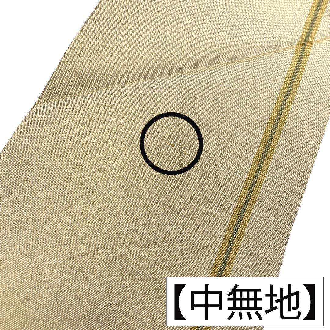 名古屋帯 正絹 Sランク 名古屋仕立て 桑色白茶色(くわいろしろちゃいろ) 格子 抽象柄 帯丈362cm ポイント柄 セミフォーマル ベージュ系 1124012242325