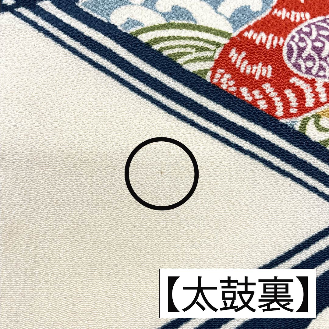 Nagoya Obi Silk A Rank Nagoya Tailored Milky White Kyo-Bingata Classic Pattern Diamond Obi Length 360cm Full Pattern Casual White Tone 1124011613311