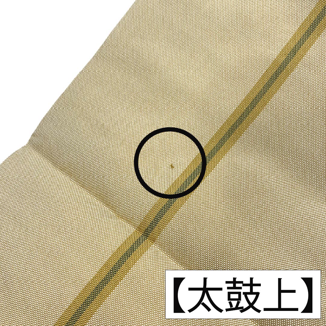 名古屋帯 正絹 Sランク 名古屋仕立て 桑色白茶色(くわいろしろちゃいろ) 格子 抽象柄 帯丈362cm ポイント柄 セミフォーマル ベージュ系 1124012242325