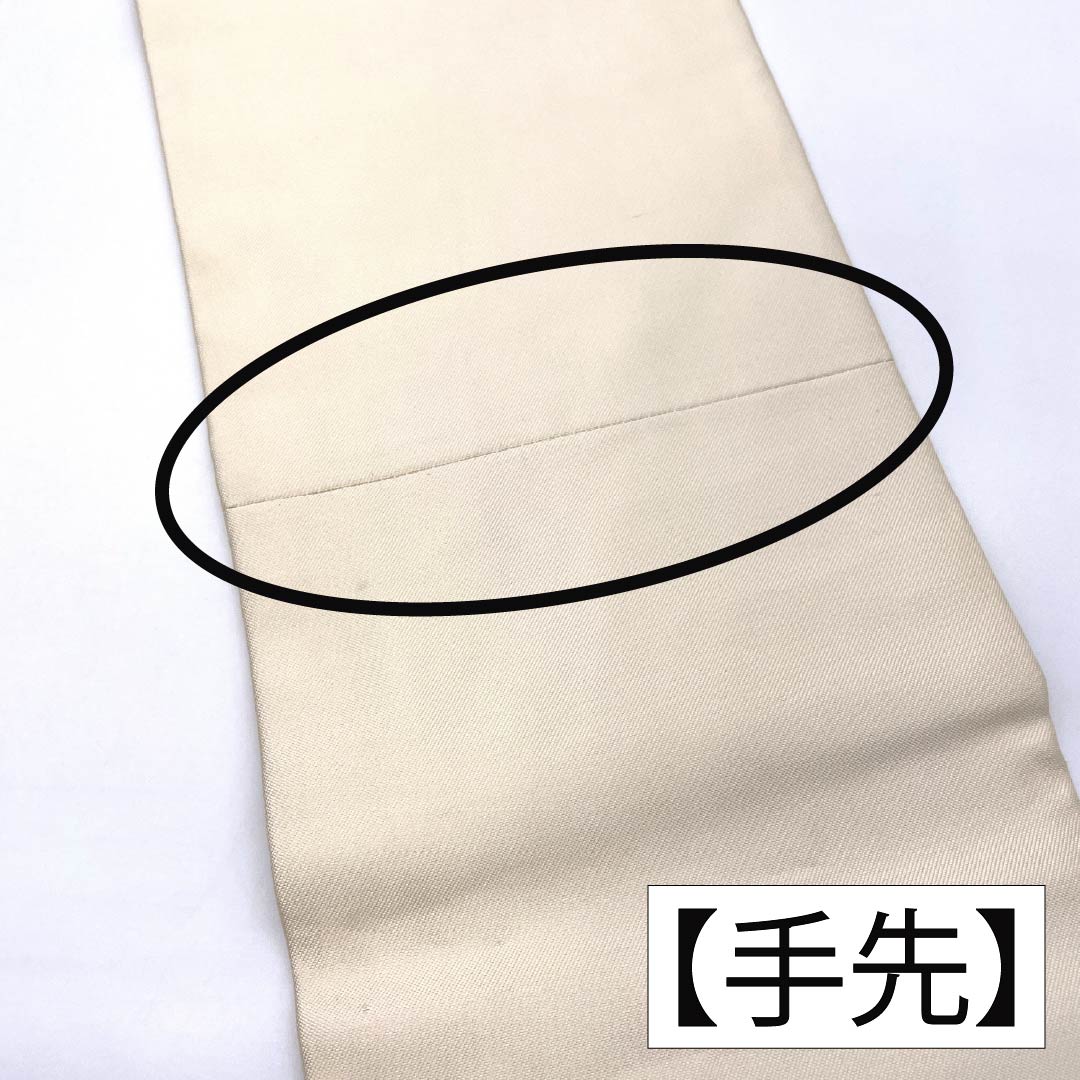 名古屋帯 正絹 Aランク 名古屋仕立て 金色(きんいろ) 古典柄 紐 ライン 帯丈355cm ポイント柄 セミフォーマル 金系 1124012723321