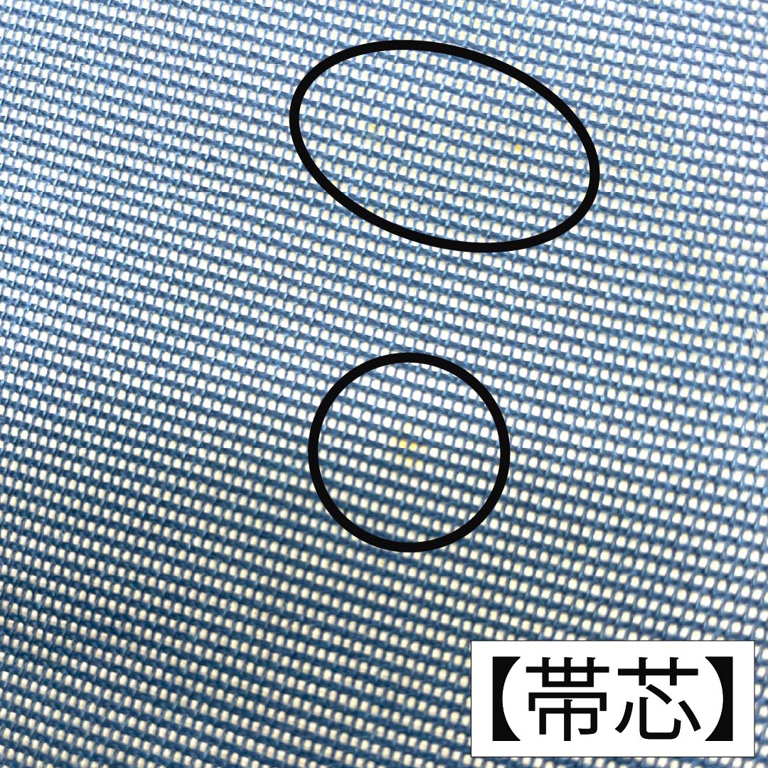 名古屋帯 正絹 Aランク 名古屋仕立て 鉄紺色(てつこんいろ) 夏帯 茶道 茶碗 帯丈358cm ポイント柄 カジュアル 紺系 1124012843318