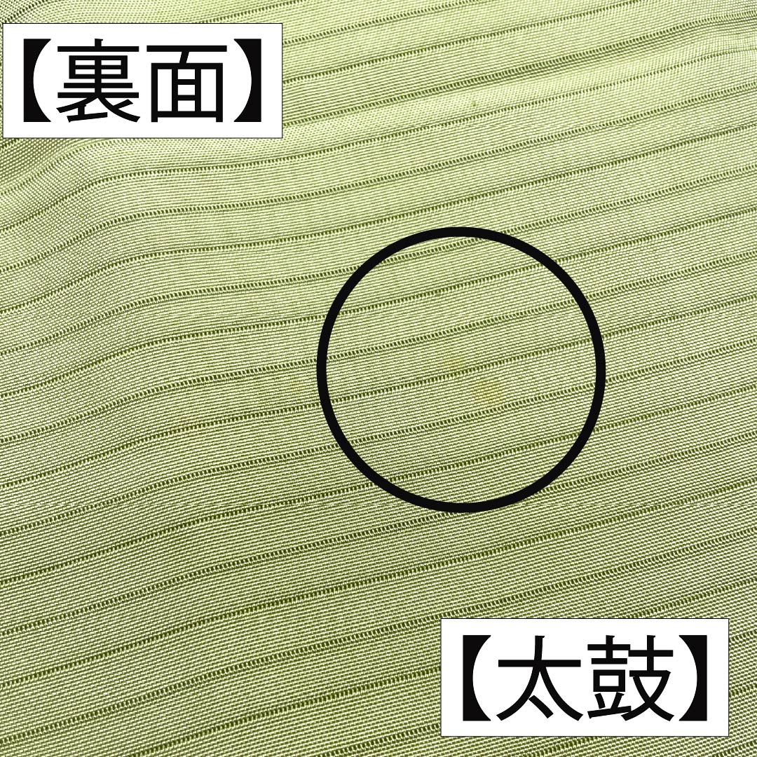 名古屋帯 正絹 Aランク 名古屋仕立て 青葡萄色(あおぶどういろ) 無地 夏帯 長尺 帯丈383cm 全通 カジュアル 緑系 1124013183419