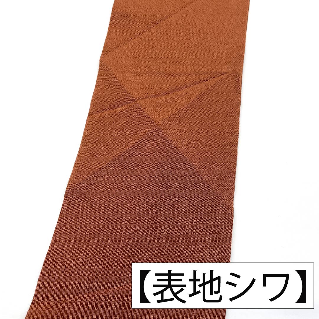 Nagoya Obi, Pure Silk, Rank A, Ebi-cha (Dark Reddish Brown), Kyo-Bingata, Plant-Dyed, Classic Pattern, Obi Length 368cm, Partial Pattern, Casual, Brown Tones, 1124011153314, Nagoya Tailored