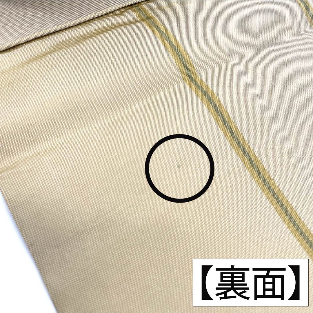 名古屋帯 正絹 Sランク 名古屋仕立て 桑色白茶色(くわいろしろちゃいろ) 格子 抽象柄 帯丈362cm ポイント柄 セミフォーマル ベージュ系 1124012242325