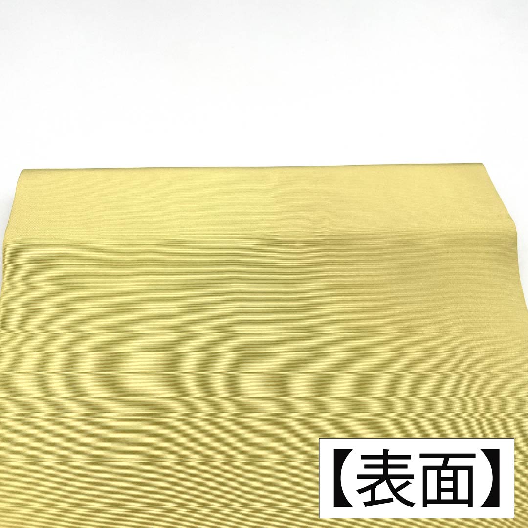 名古屋帯 正絹 Aランク 淡黄色(たんこうしょく) 染め帯 洋花 花柄 帯丈350cm ポイント柄 カジュアル 黄系 1124011233323 名古屋仕立て