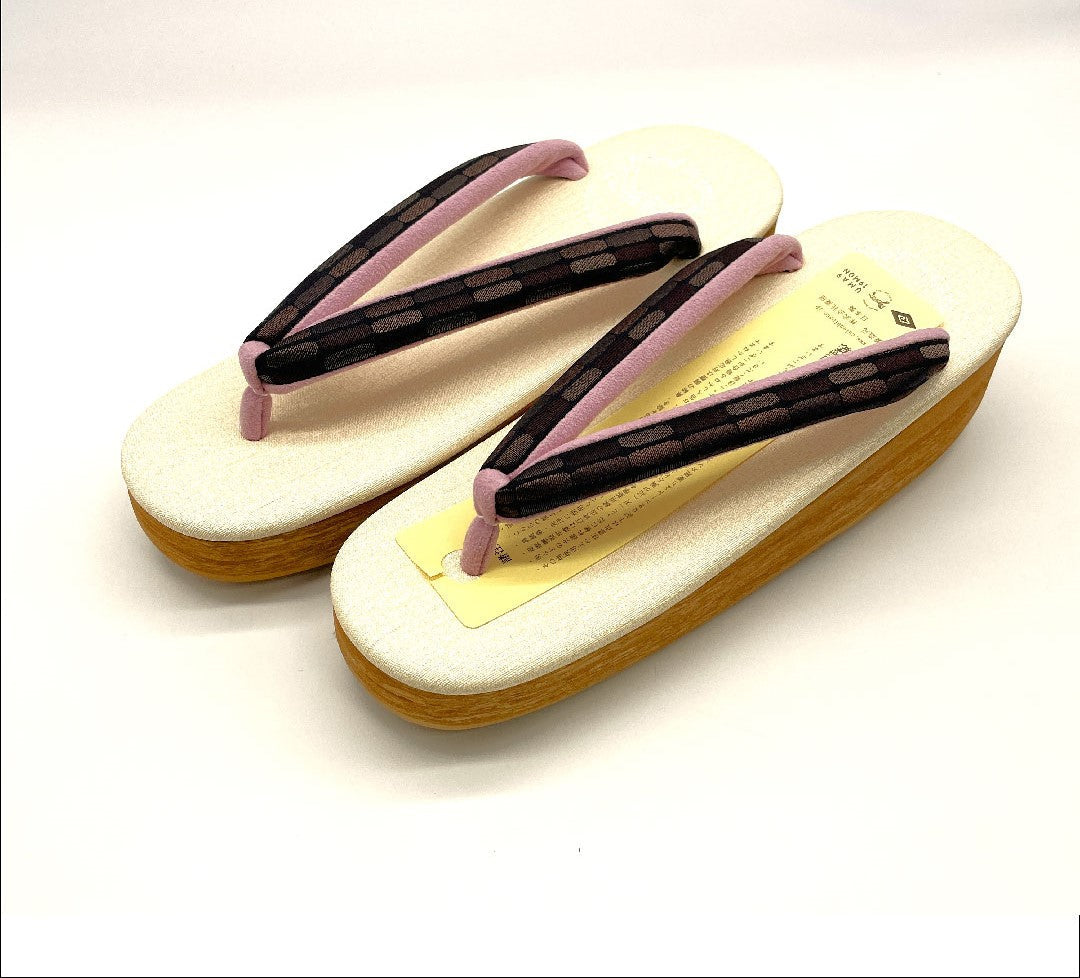 (Brand new, unused) Karen Blosso Cafe Sandals, Size L, Cream, NEW Rank, 1122000351415