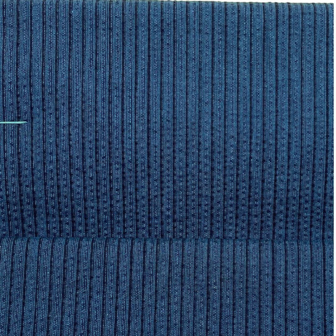 (新品)浴衣 阿波しじら 縞 反物 無形文化財 木綿 NEWランク 単衣 紺系 1118000411118