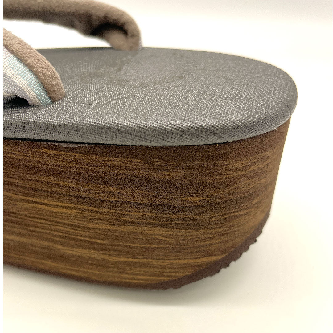 (新品未使用品)カレンブロッソ カフェ草履 Lサイズ グレー系 NEWランク 1122000421422