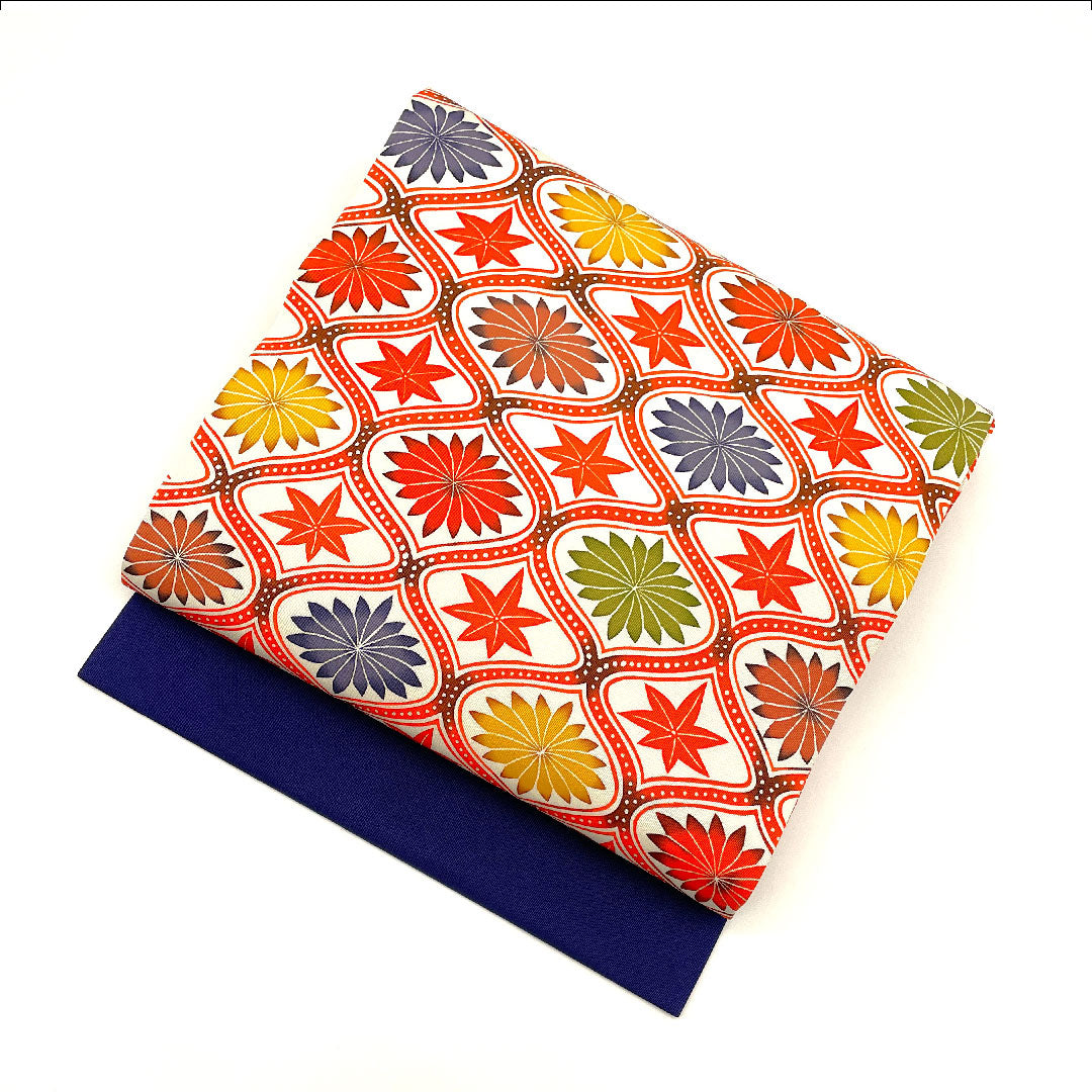 Nagoya obi, Tachiwaku, autumn leaves, abstract floral pattern, obi length 370cm, pure silk, S rank, point pattern, casual, vermilion, 1124000842316, Nagoya style