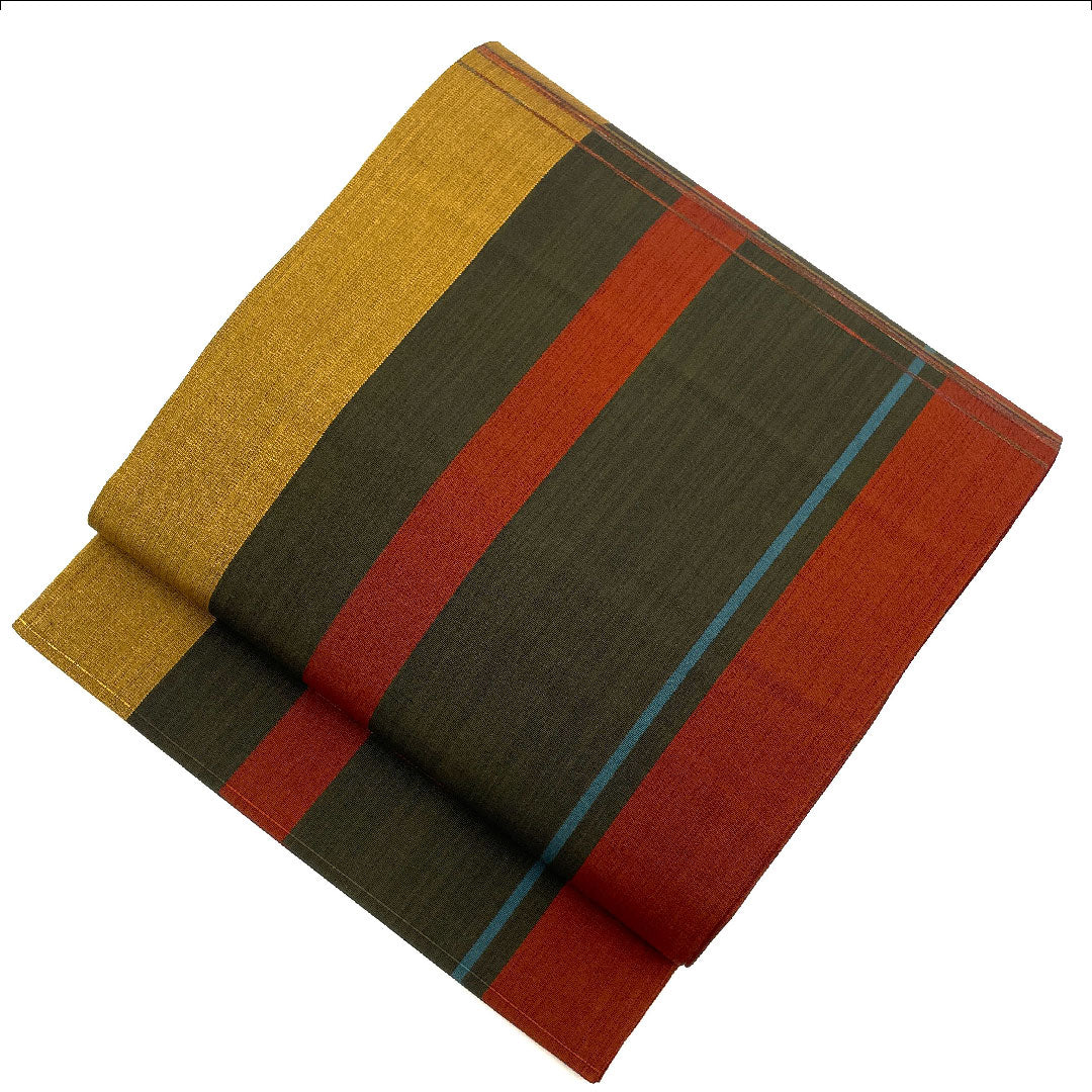 Fukuro Obi (striped pattern) Length: 444cm Pure silk S rank Full length Casual Gradient 1123001582399