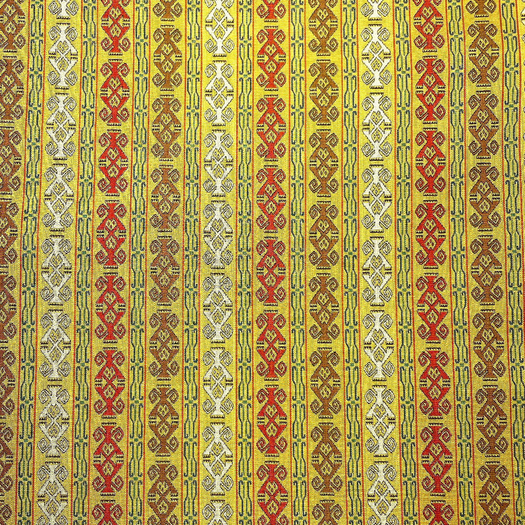 (Unused) Nagoya Obi, Tatsumura Bijutsu Orimono, Chankai no Monkey, Obi length 362cm, Pure silk, S rank, Full length, Casual, Yellow, 1124001032323, Open tailoring