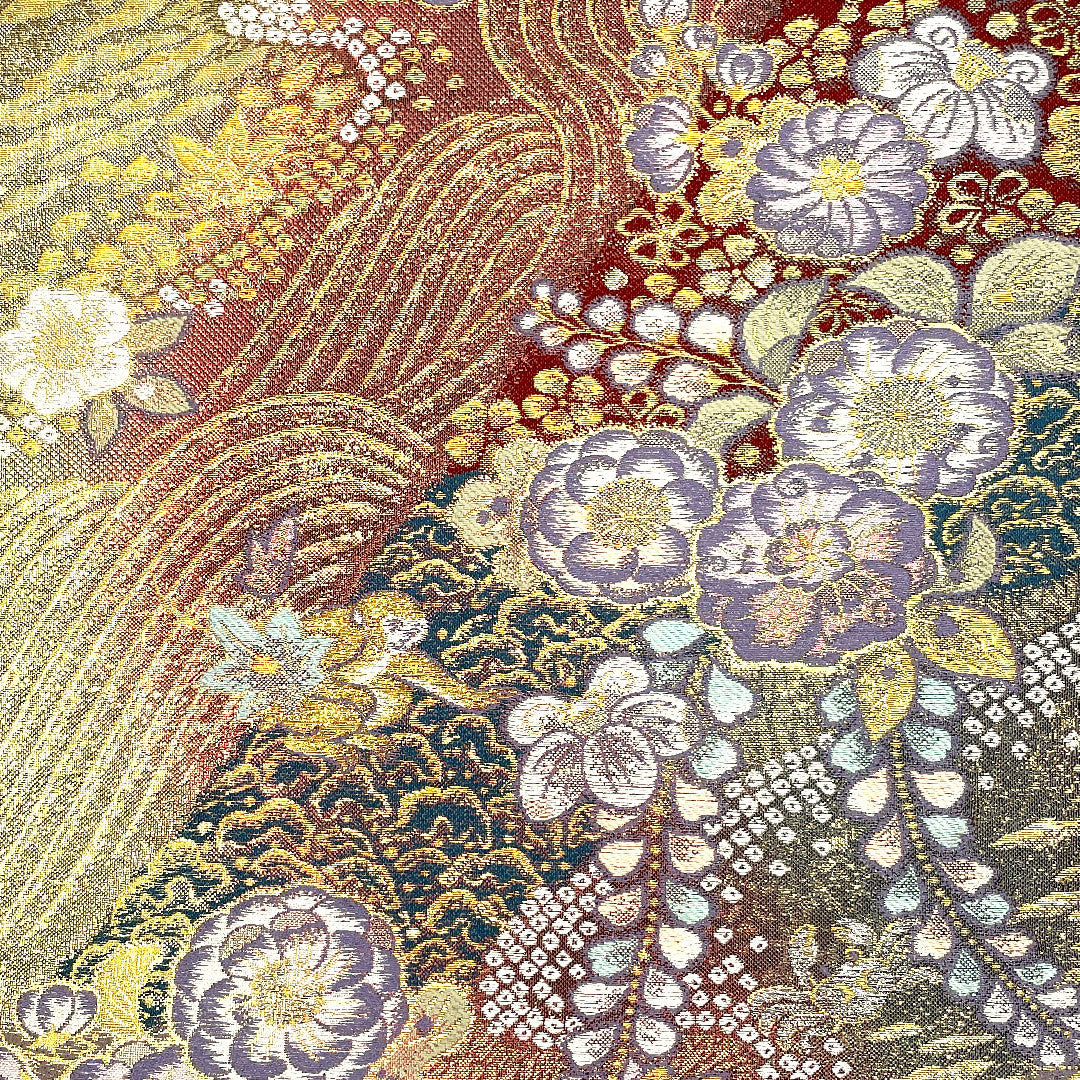 Fukuro Obi Tsujigahana Obi Length 433cm Pure Silk S Rank Six-way Formal Gold 1123001922321