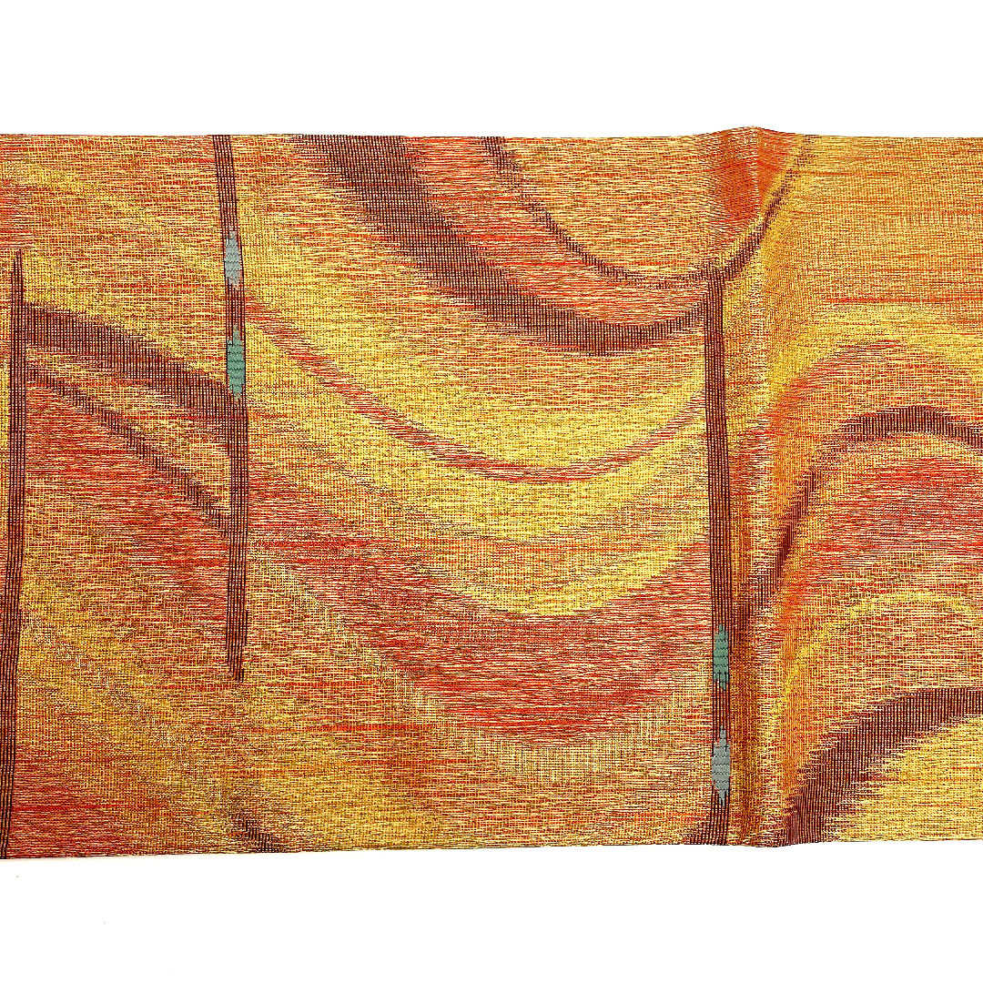 Fukuro Obi (Flowing Water) Length 434cm Pure Silk S Rank Six-way Casual Brown 1123002322314