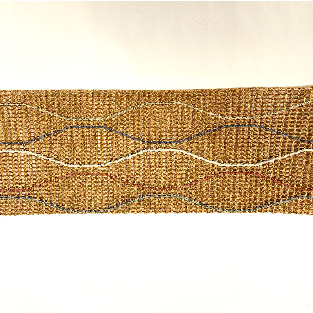 Nagoya obi, ro, tachiwaku pattern, obi length 368cm, pure silk, S rank, six-pass, casual, brown, 1124000562314, Nagoya style