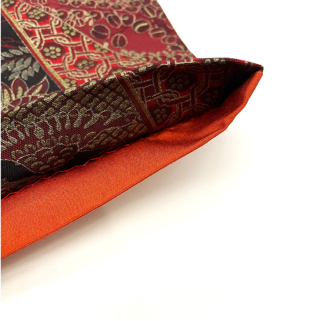 Authentic Oshima striped obi with pine, bamboo, plum and phoenix patterns, obi length 450cm, pure silk, S rank, full length, casual, red, 1123001982312