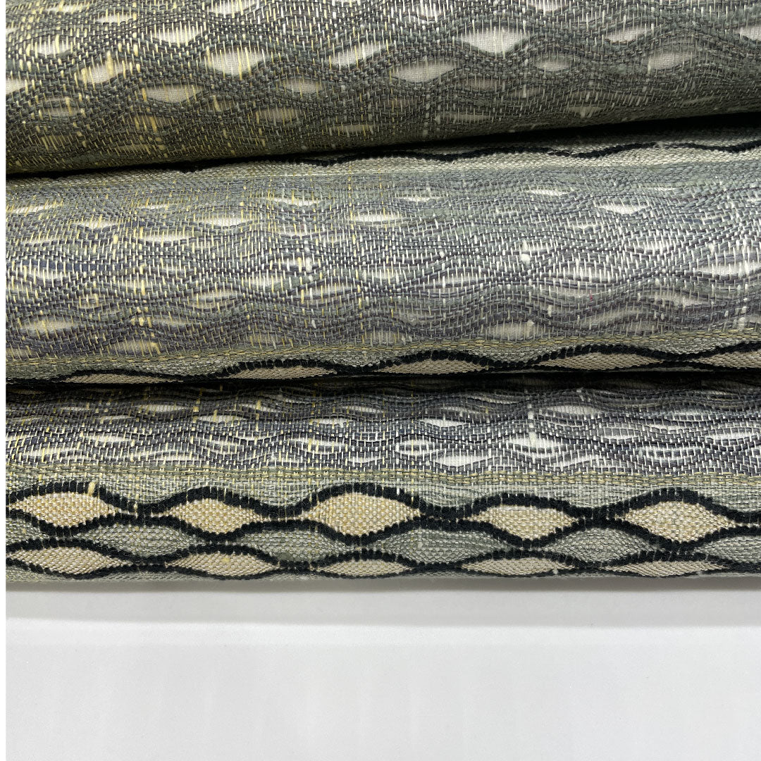 Fukuro Obi, scoop weave, wave, abstract pattern, obi length 454cm, pure silk, S rank, point pattern, casual, green, 1123001372419