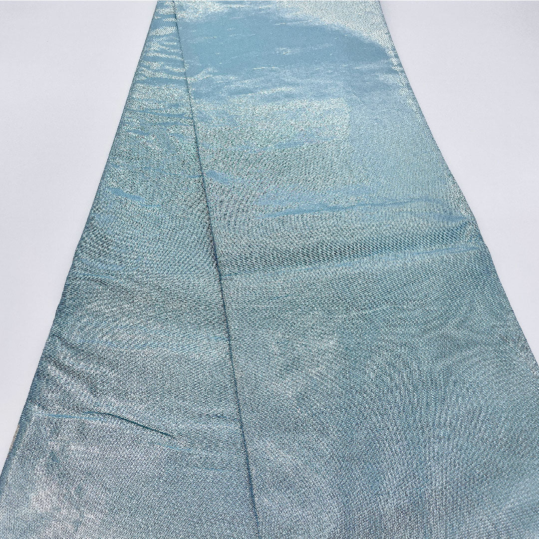 [Unfinished] Fukuro obi, silk, Rank A, length 412cm, Rokutsu pattern, semi-formal, blue系, 1123000493317