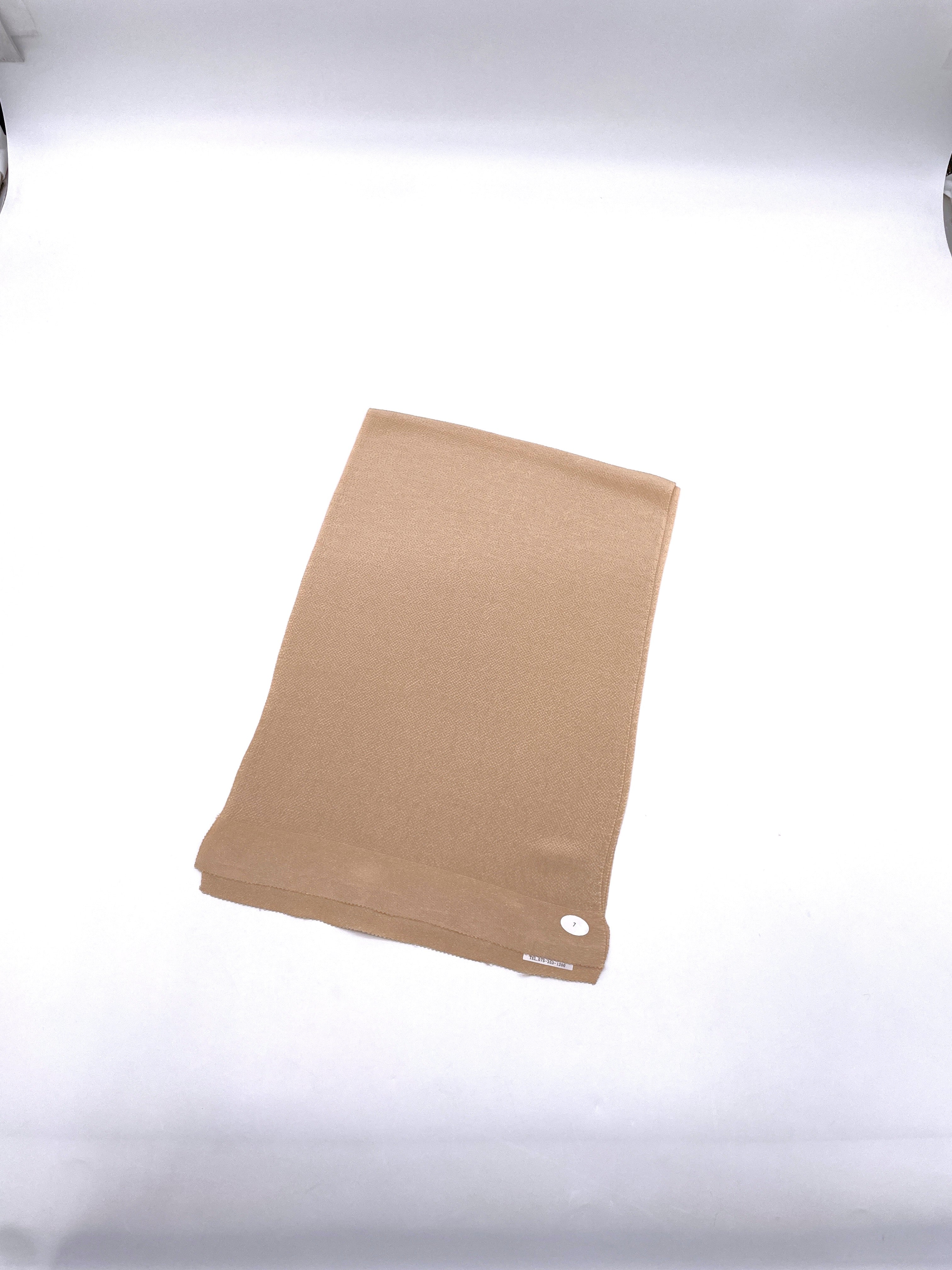 (New old stock) Formal obiage, pure silk, light persimmon color, crepe, plain, for furisode, length 164cm, width 27.5cm, S rank, beige, 1136000042925