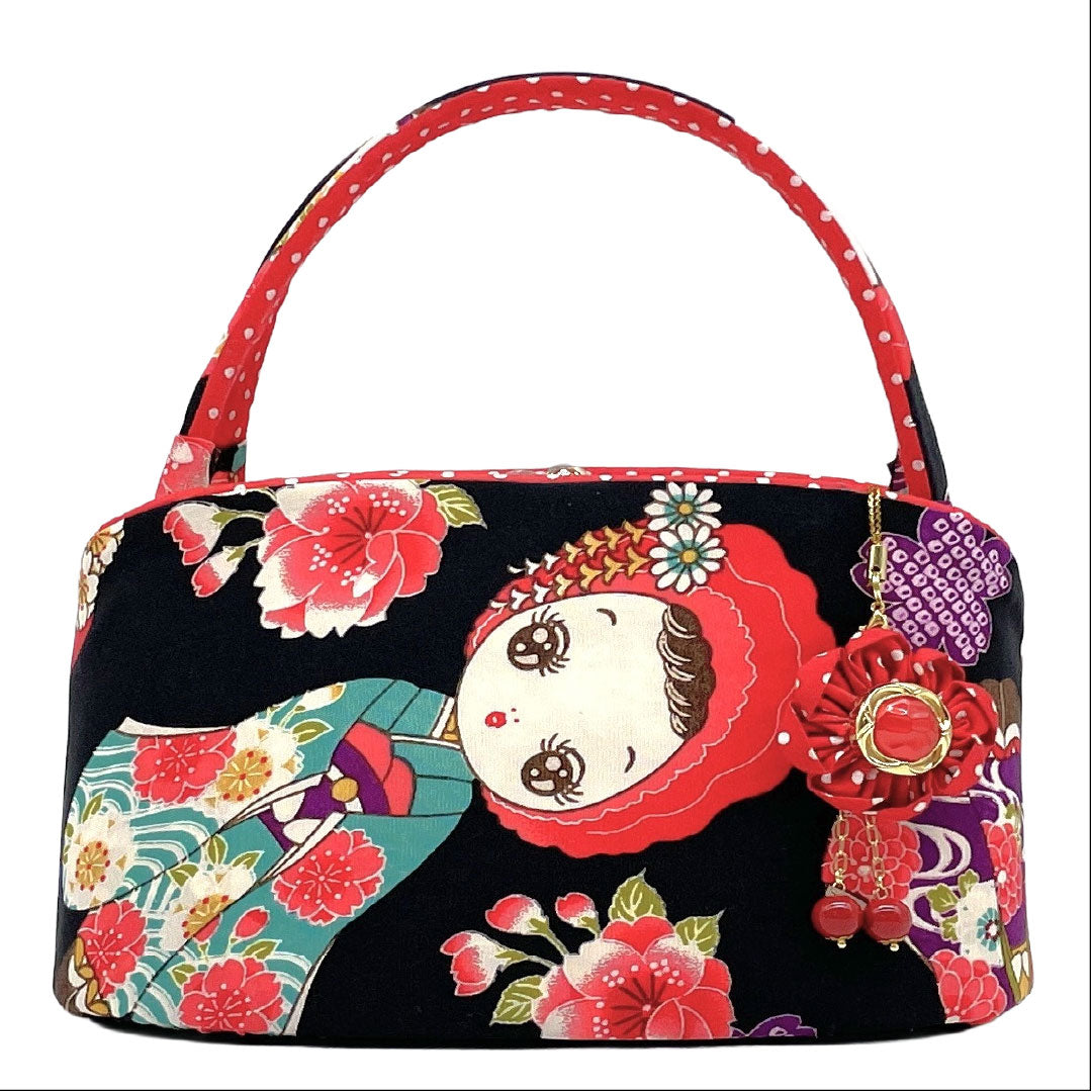 Japanese-style Bag Casual NEW Black Girl Handmade Artist Black 113900141110