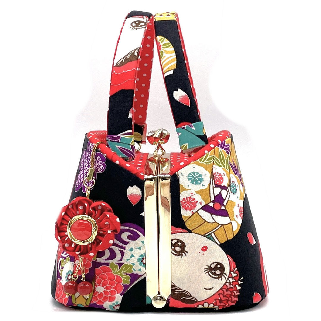 Japanese-style Bag Casual NEW Black Girl Handmade Artist Black 113900141110