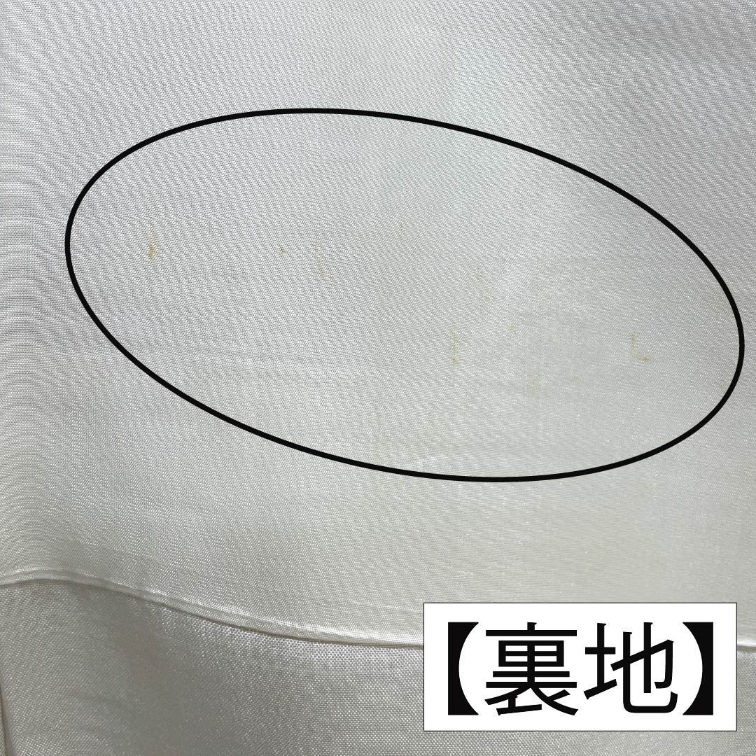 訪問着 正絹 Bランク 袷 身丈160cm 裄丈68cm 亜麻色（あまいろ） 生紬 桶絞り 乾山絞り 伝統工芸作家 吉澤与市 ベージュ系 1112007414425