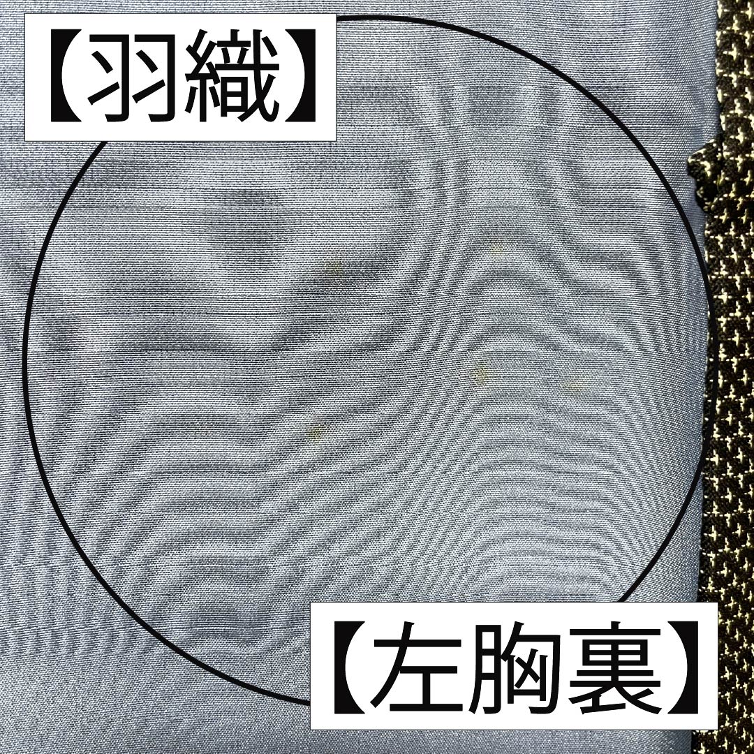 男物 正絹 Bランク 身丈139cm 裄丈68.5cm 小絣 亀甲 アンサンブル 袷 黒系 1119001424310