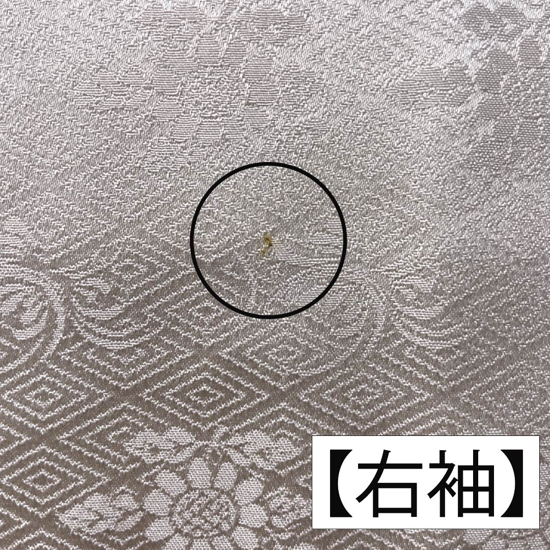 Visiting Kimono, Pure Silk, B-Rank, Lined, Length 160cm, Sleeve Length 63cm, Pale White (Sohakushoku), with Half-Collar, Iroha Song, Mitsukoshi, Artist's Work, Pink, Product Number: 1112006954413