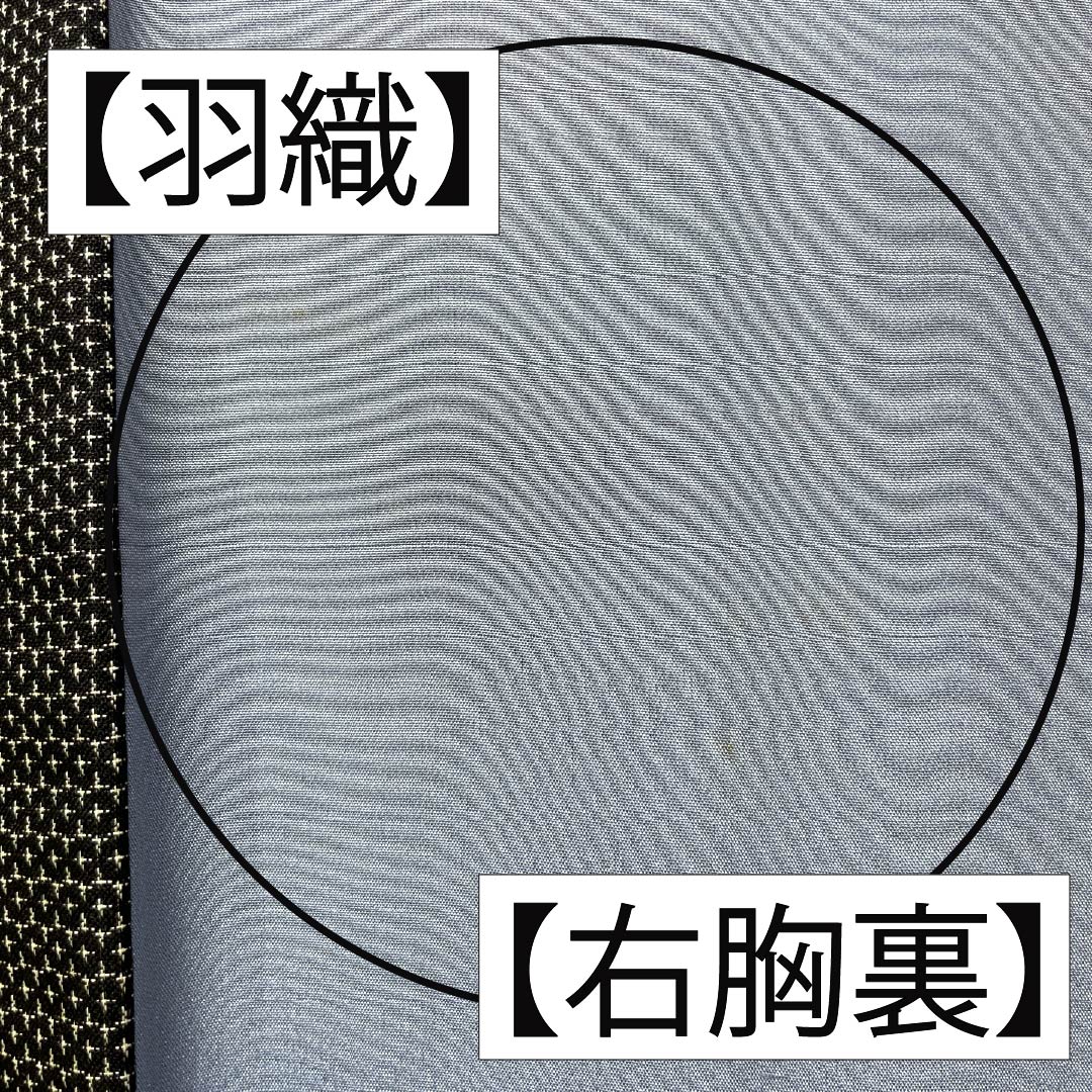 男物 正絹 Bランク 身丈139cm 裄丈68.5cm 小絣 亀甲 アンサンブル 袷 黒系 1119001424310
