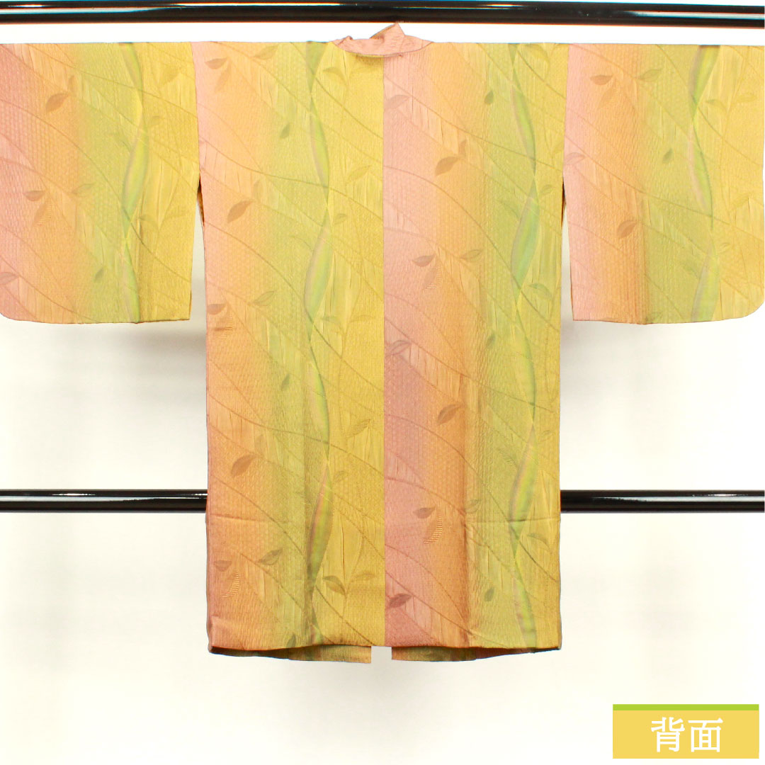 Travel wear, pure silk, length 100cm, sleeve length 67.5cm, floral pattern, S rank, lined, gradient, 1117000622999