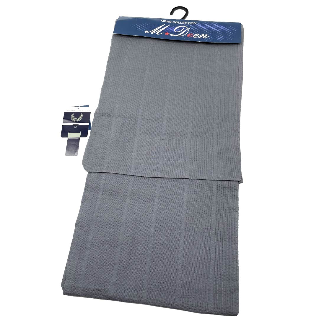 （新品）メンズ浴衣 木綿 NEWランク 身丈154cm 裄丈72.5cm 鉛色（なまりいろ） MDeen 鷹 単衣 グレー系 1138000321522