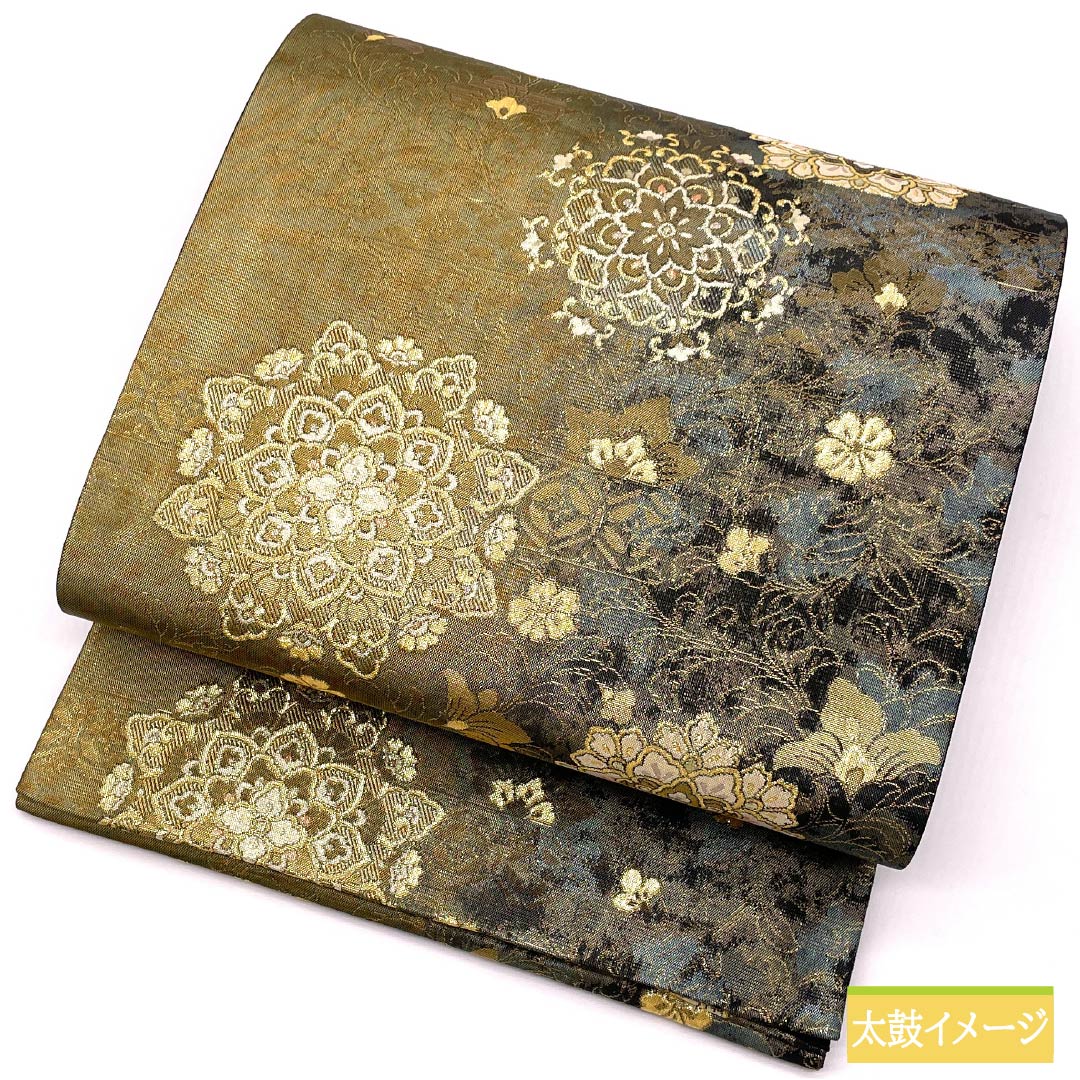 袋帯 正絹 華文 留袖用 唐花 帯丈444cm Sランク 六通 フォーマル グラデーション系 1123014442399