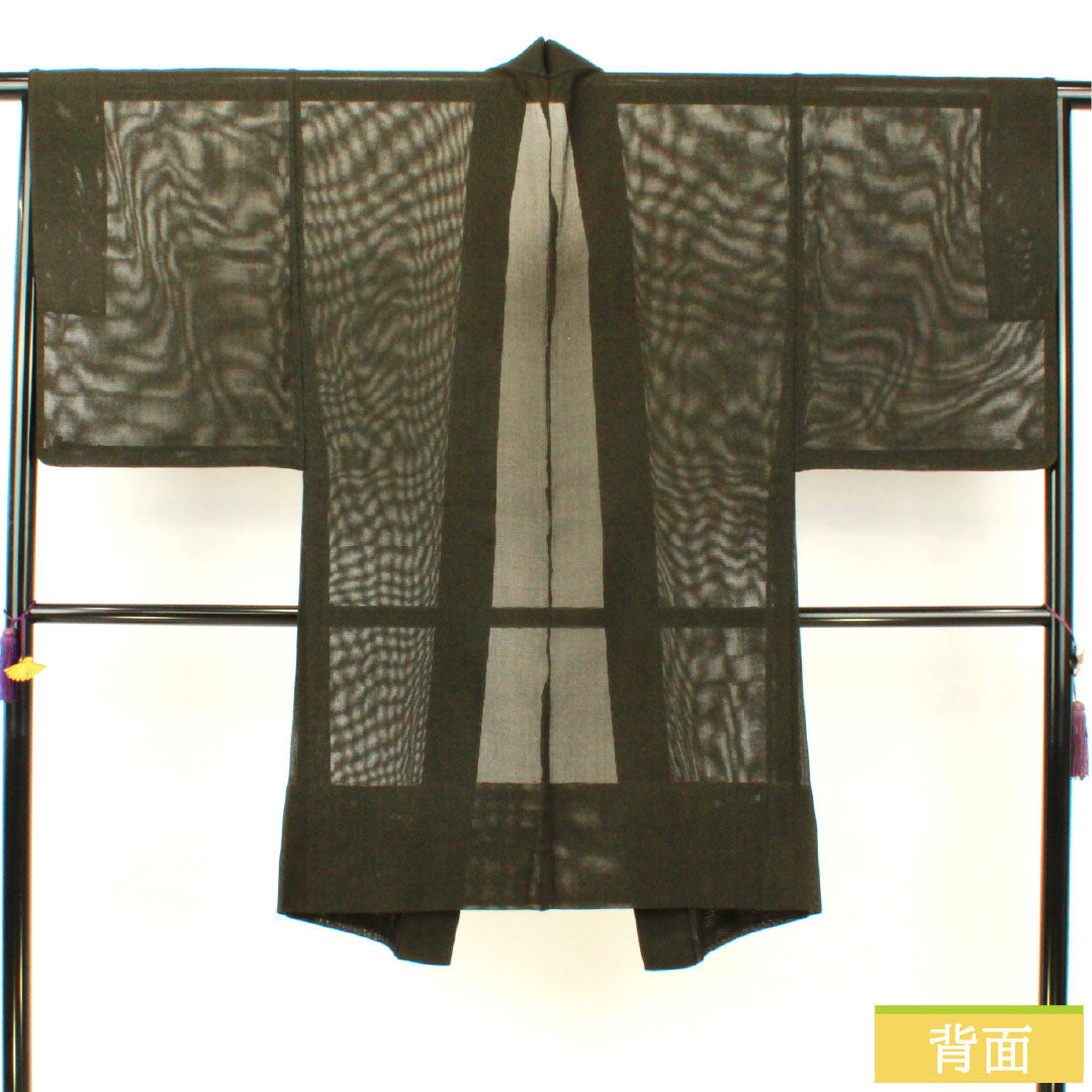 Men's silk, A-rank, length 104cm, sleeve length 67cm, black oak color (kurotsurubamiiro) with green undertones, product number 1119001563119