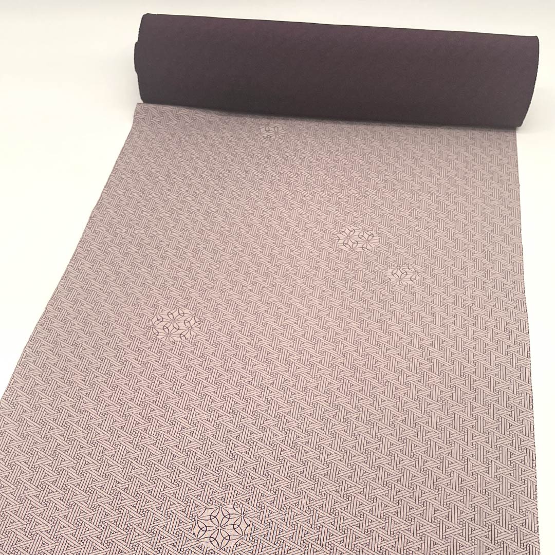 Fabric Komon Pure Silk Umenezuiro Tango Chirimen Hokusai Pattern Nago Asanoha New Rank Gray 1130001111922