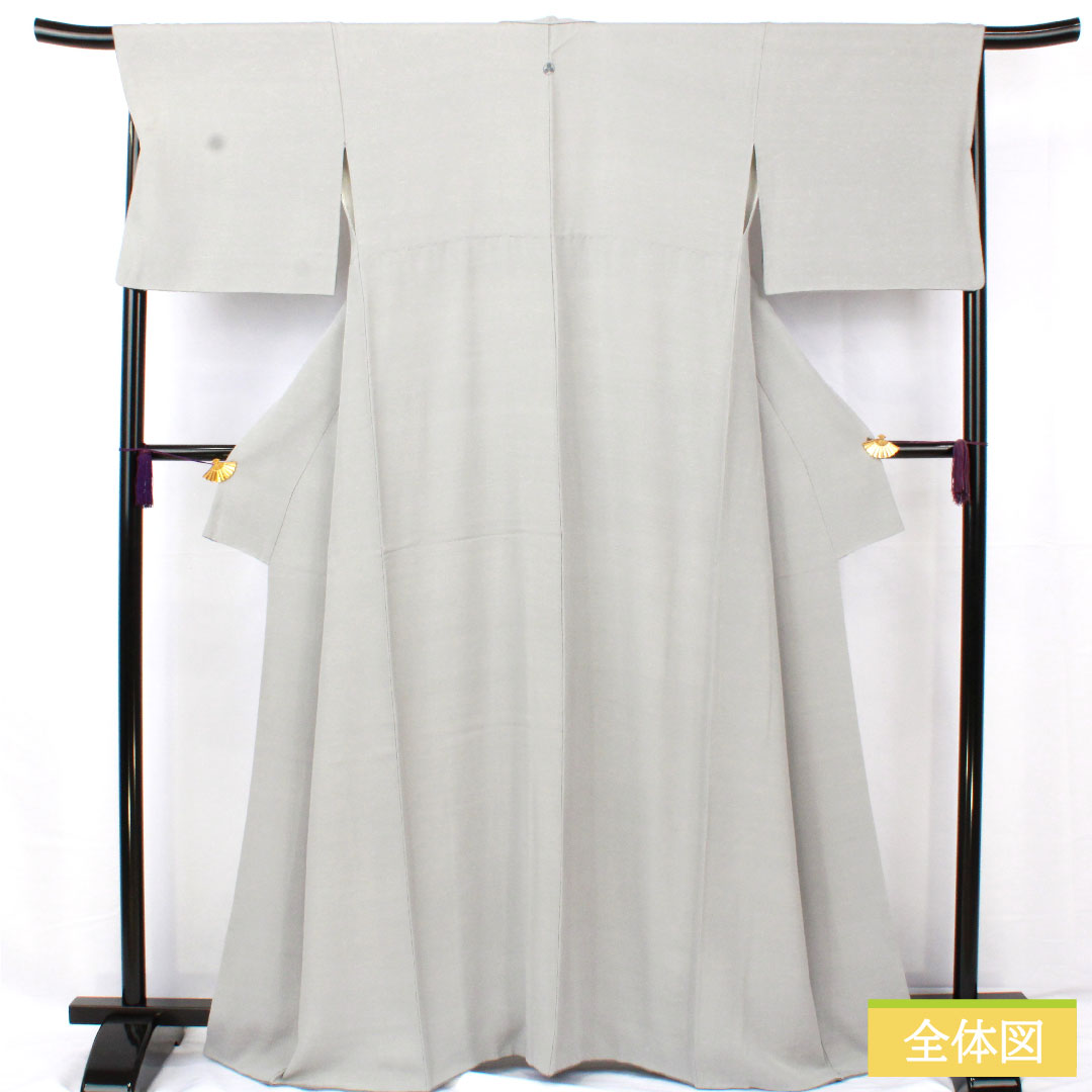 Plain color, pure silk, length 163cm, sleeve length 68cm, cupronickel color, beard pongee, one crest, three stars in a circle, lined, A rank, gray, 1114001713422