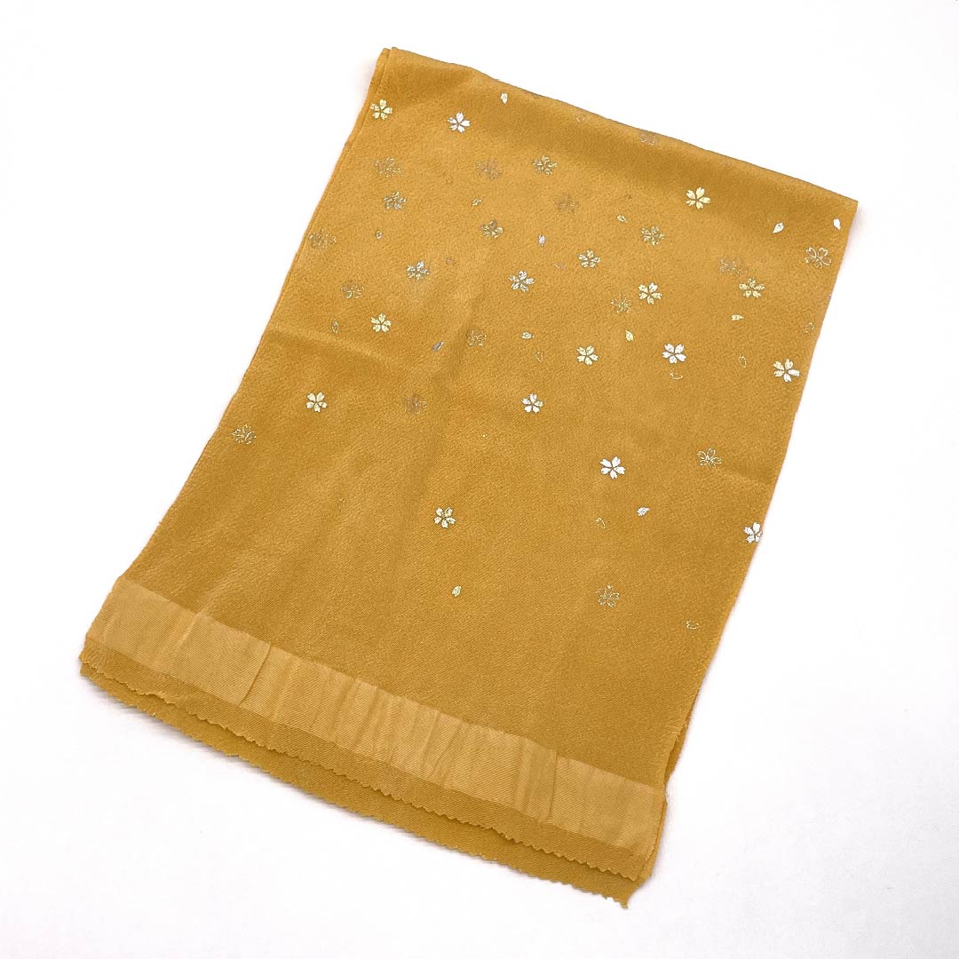 (Like new) S-Rank Silk Obijime and Obiage Set, Carrot and Forget-Me-Not Green, Approx. 160cm Long, Approx. 1cm Wide, Casual, Yellowish, Product Code: 1141000072323