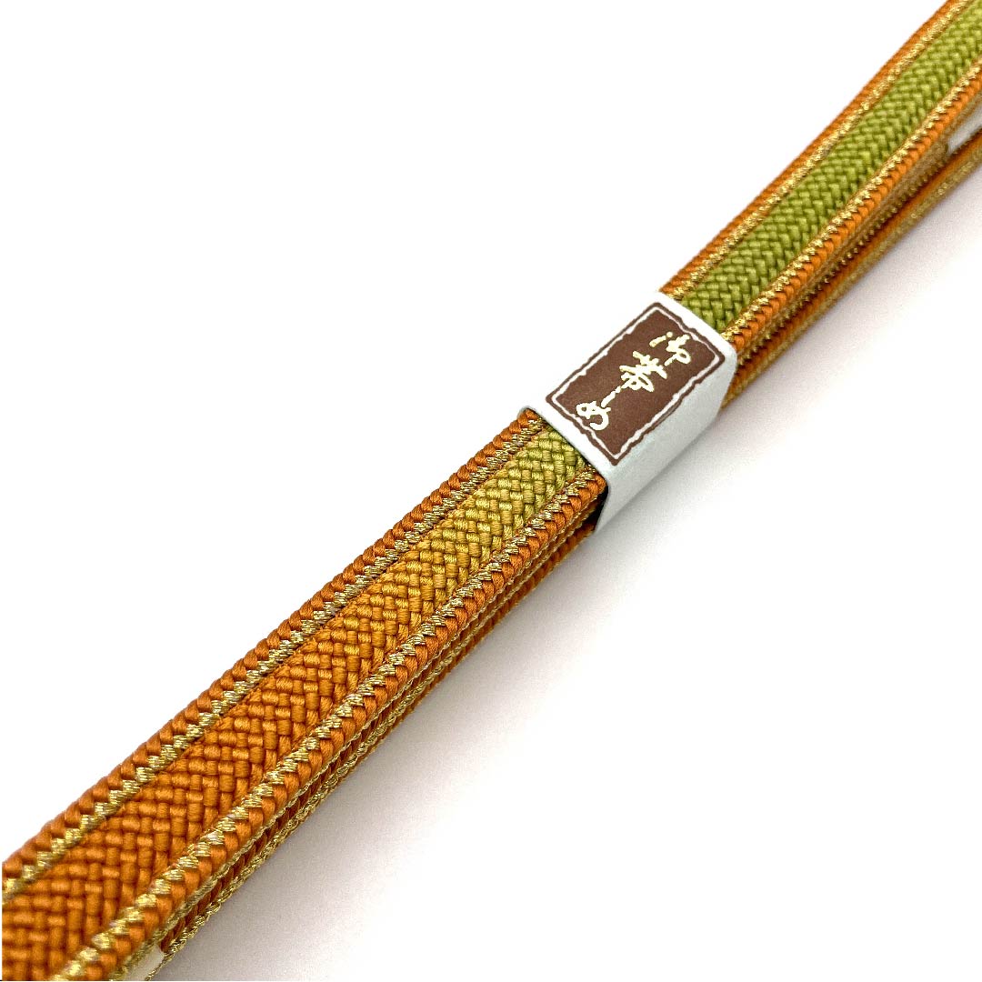 (New old stock) Obijime (sash fastener) Pure silk quarter string Gradient Metallic thread used Suiran Kobo New old stock Length approx. 159cm Width approx. 1.2cm Semi-formal S rank Gradient 1135001682999