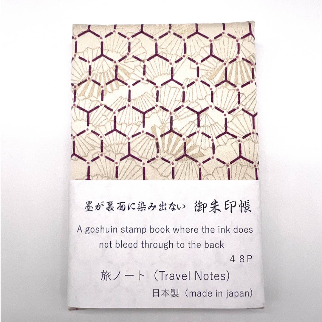 Goshuincho (red stamp book) in off-white (kinariiro) tortoiseshell pattern, beige, new rank, 118000001125