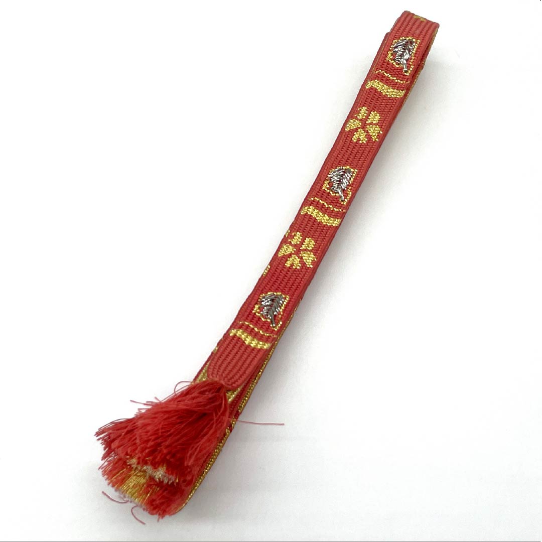 Obijime Silk S Rank - Choshun-iro (light crimson-purple) Abstract Pattern - Length approx. 157cm Width approx. 1.5cm - For Furisode - Red-based - 1135006292316