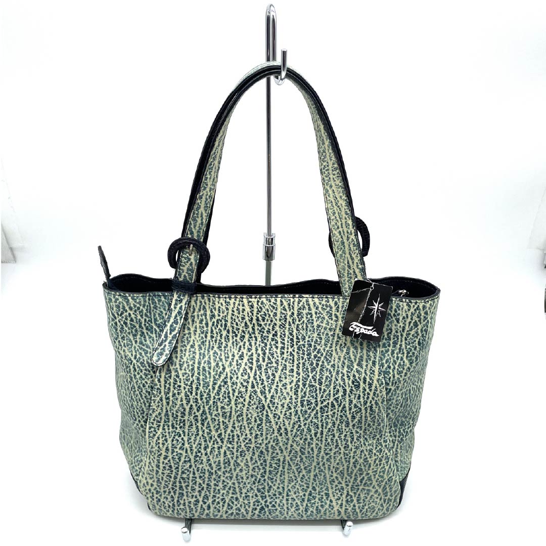 (Like New) Western-style Bag, Fur Seal and Lizard Design, A-Rank, Like New, Fur Seal and Lizard Design Tote Bag, Navy Blue, 119700042318