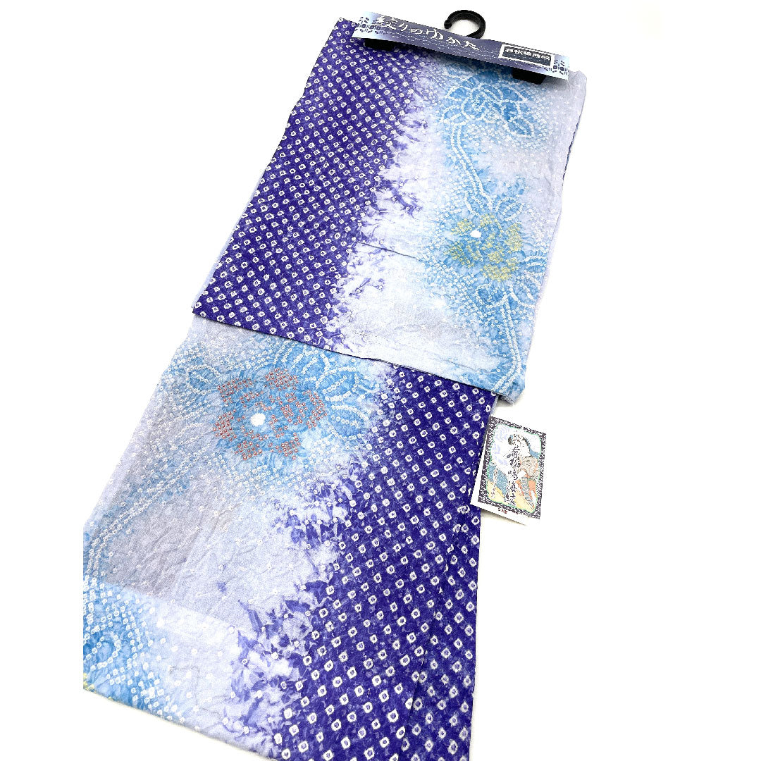 (New) Yukata Arimatsu Narumi Honshibori Length 163cm Sleeve length 68cm Flower pattern Kanoko shibori cotton NEW rank Single layer Length 163cm Purple 1118000711417