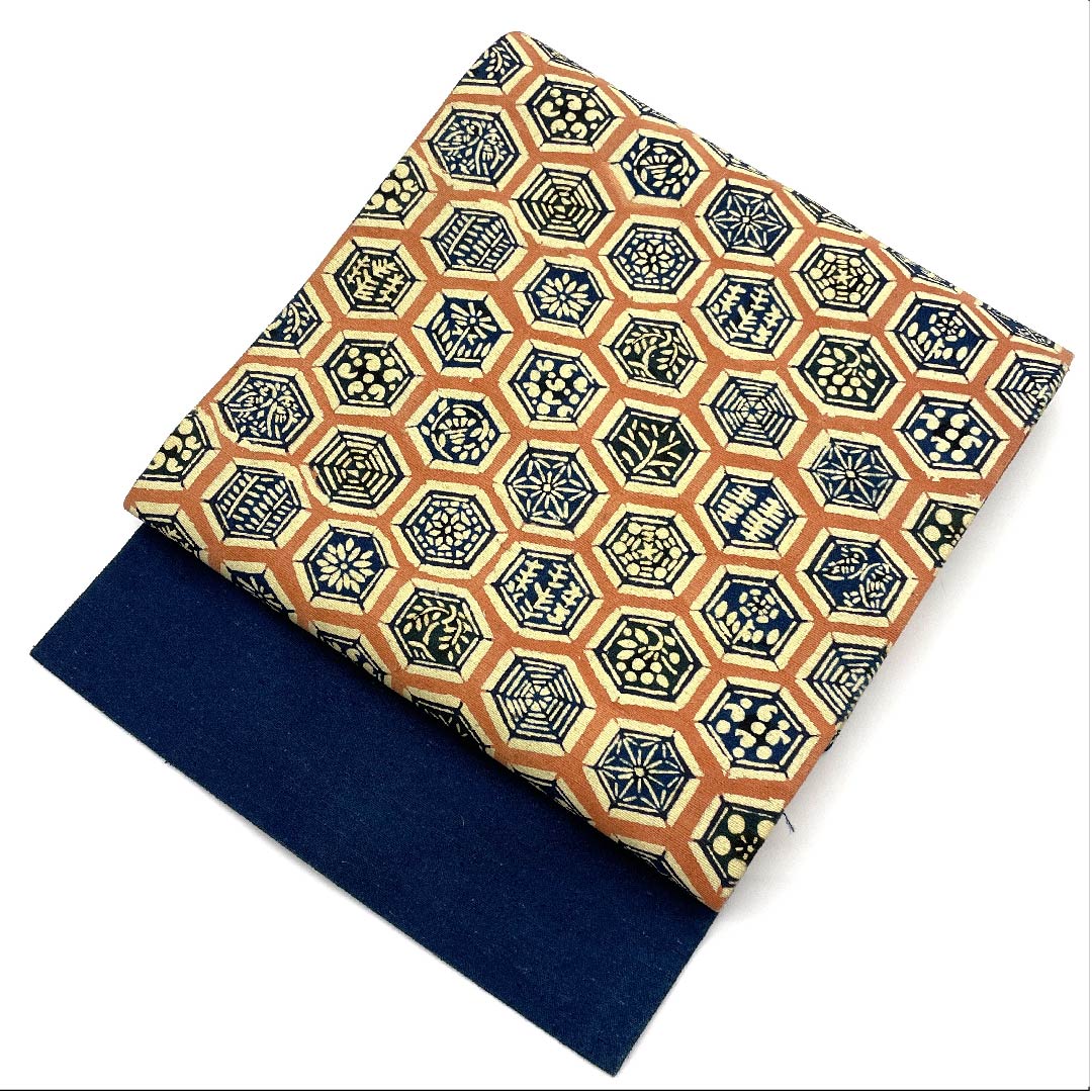 Nagoya obi, faded scarlet, tortoiseshell pattern, by Hirokazu Akiyama, indigo dye, obi length 337cm, cotton, S rank, full length, casual, pink, 1124003572313, Nagoya style