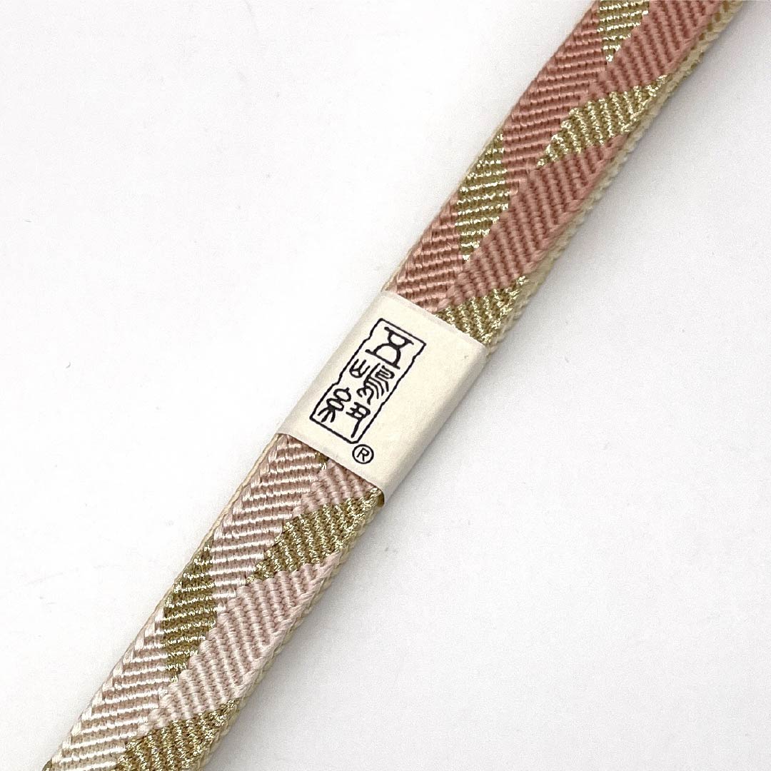 （新古品） 帯締め 正絹 NEWランク 五嶋紐 薄卵色（うすたまごいろ） 矢羽根 古典柄 長さ約157cm 幅約1.8cm セミフォーマル クリーム系 1135004841315