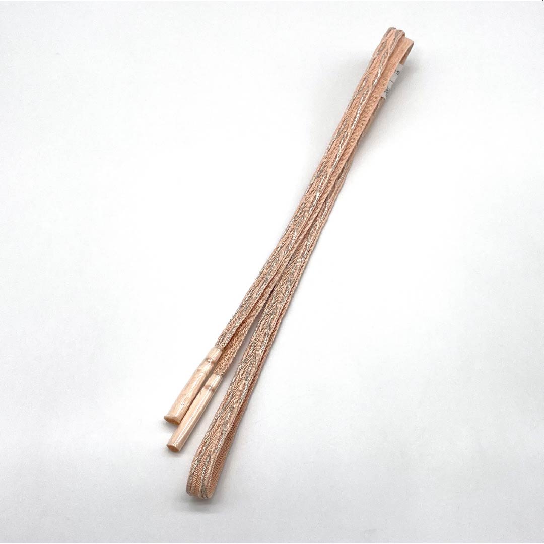 (Brand New) Pure Silk Obi-jime (Sash Band) in Otomeiro (Girl's Color) with Goshima-himo Cord for Single-Layer Kimono (Undercoat) Summer Wear, Approximately 165cm Long, 1.3cm Wide, Casual, Pink, Product Number: 1135005451313