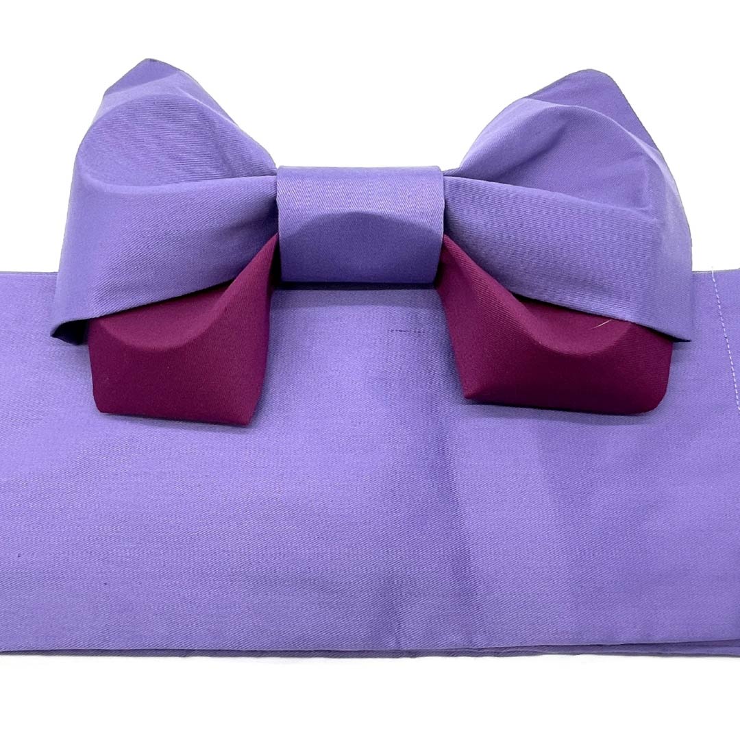 Ready-made obi, polyester, Fujimurasakiiro (Fujimurasaki-iro), plain, for yukata, S rank, purple, 1131000712920