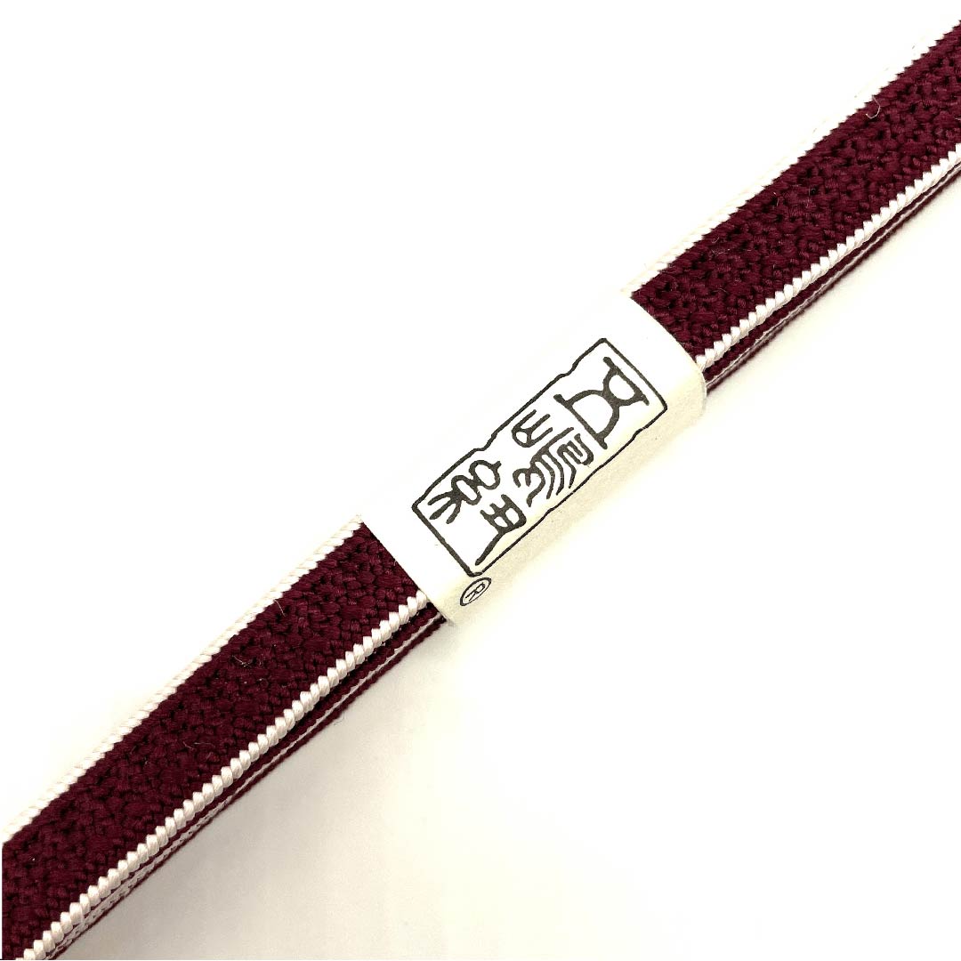 （新古品） 帯締め 正絹 三分紐 暗紅色色（あんこうしょくいろ） 五嶋紐 新古品 長さ約132cm 幅約0.9cm カジュアル Sランク 赤系 1135000622312