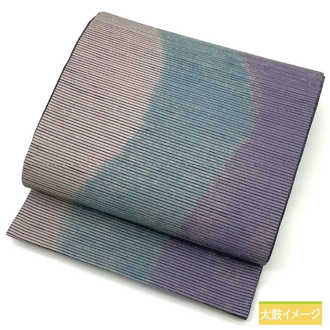 Fukuro Obi (Sash), Pure Silk, S-Rank, Paper Fabric, Tatewaku Pattern, Length 444cm, Six-Ply, Semi-Formal, Gradient Pattern, Product Number: 1123015332399